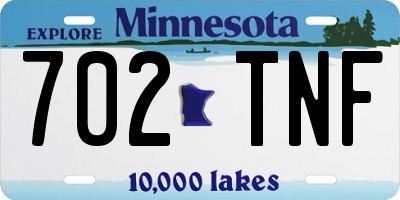 MN license plate 702TNF