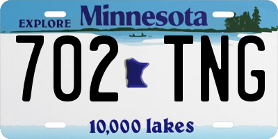 MN license plate 702TNG