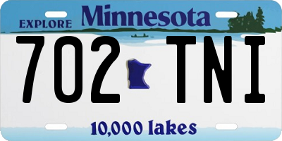 MN license plate 702TNI