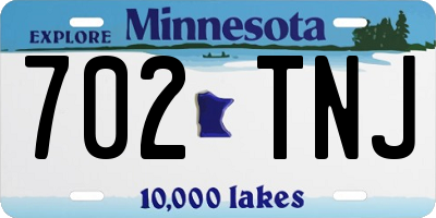 MN license plate 702TNJ