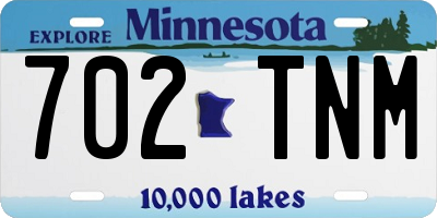 MN license plate 702TNM