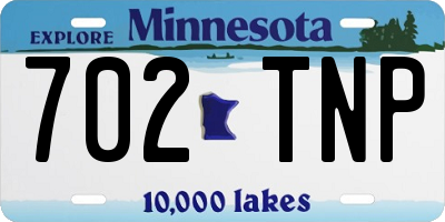 MN license plate 702TNP