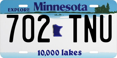 MN license plate 702TNU