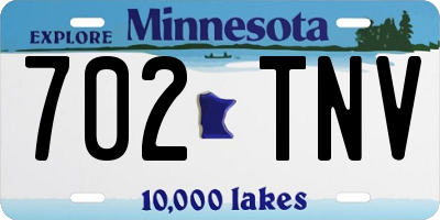 MN license plate 702TNV