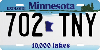 MN license plate 702TNY