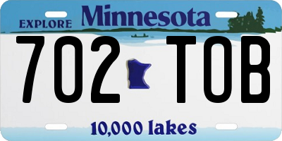 MN license plate 702TOB