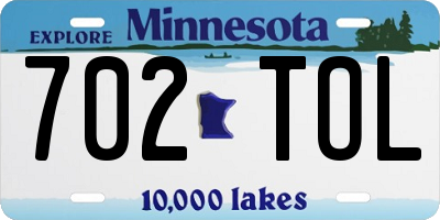 MN license plate 702TOL