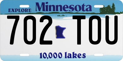 MN license plate 702TOU