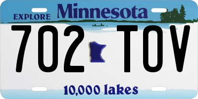 MN license plate 702TOV