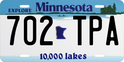 MN license plate 702TPA