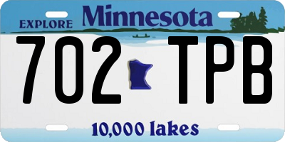 MN license plate 702TPB