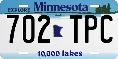 MN license plate 702TPC
