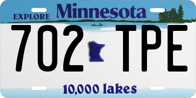 MN license plate 702TPE