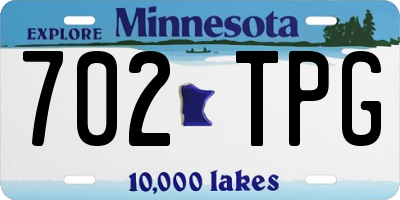 MN license plate 702TPG