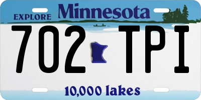 MN license plate 702TPI