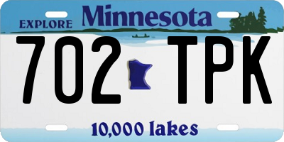 MN license plate 702TPK