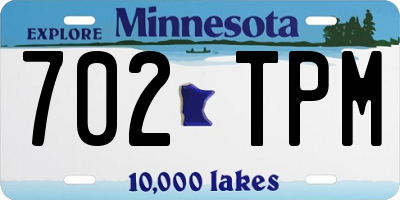 MN license plate 702TPM