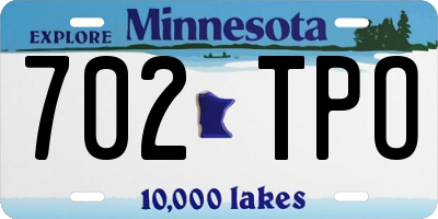 MN license plate 702TPO