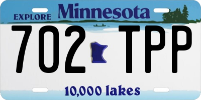 MN license plate 702TPP