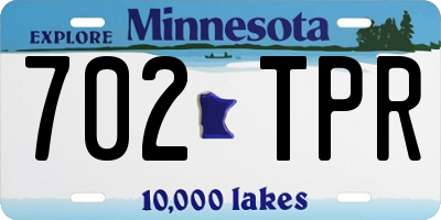 MN license plate 702TPR