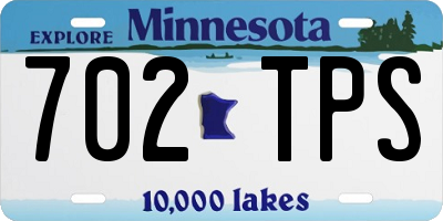 MN license plate 702TPS