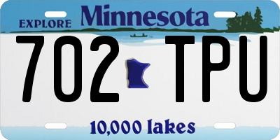MN license plate 702TPU