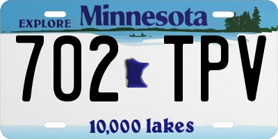MN license plate 702TPV