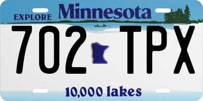 MN license plate 702TPX