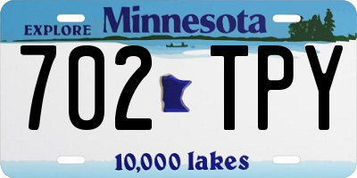 MN license plate 702TPY