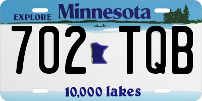 MN license plate 702TQB