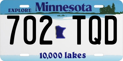 MN license plate 702TQD