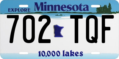MN license plate 702TQF
