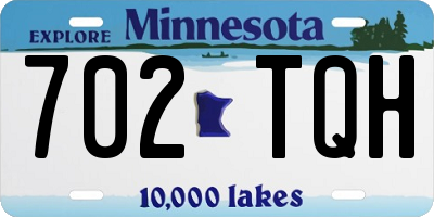 MN license plate 702TQH