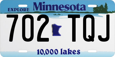 MN license plate 702TQJ