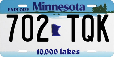 MN license plate 702TQK