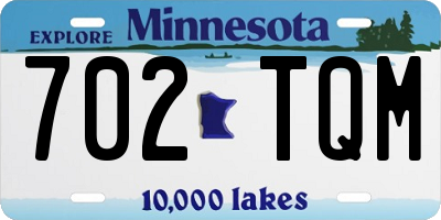 MN license plate 702TQM