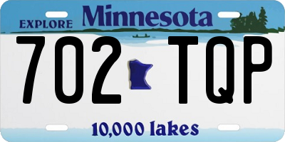 MN license plate 702TQP