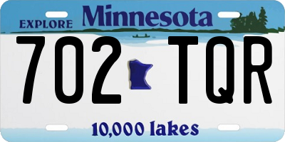 MN license plate 702TQR