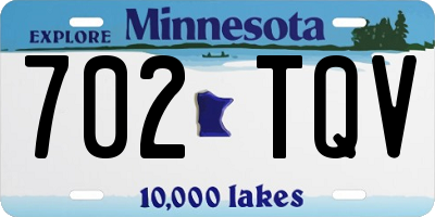 MN license plate 702TQV