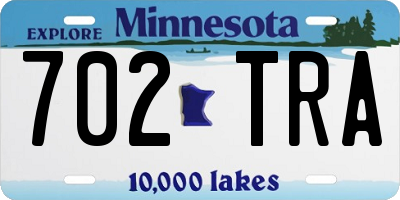 MN license plate 702TRA