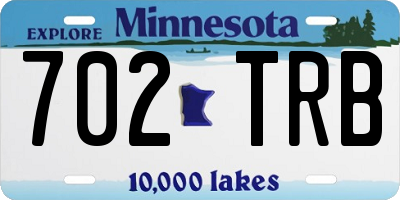 MN license plate 702TRB