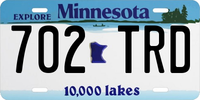 MN license plate 702TRD