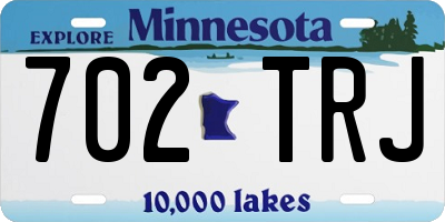 MN license plate 702TRJ