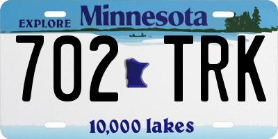 MN license plate 702TRK