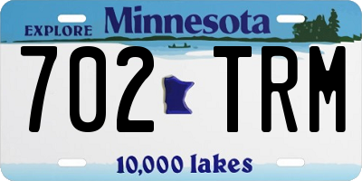 MN license plate 702TRM