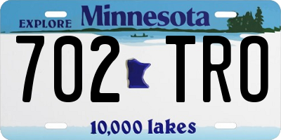 MN license plate 702TRO