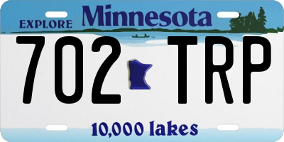 MN license plate 702TRP