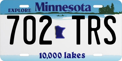 MN license plate 702TRS