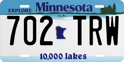 MN license plate 702TRW
