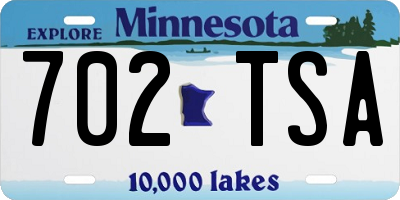 MN license plate 702TSA